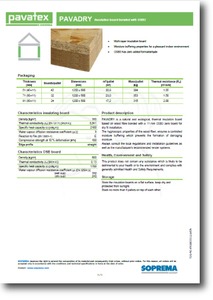 Pavatex Pavadry Data Sheet