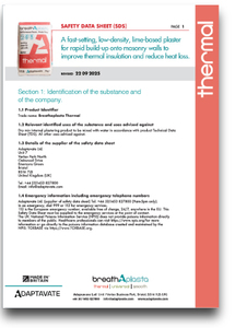 Adaptavate Thermal Safety Data Sheet Adaptavate Thermal Safety Data Sheet