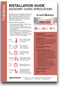 Installation Guide - Thermal: Hand applied Installation Guide - Thermal: Hand applied