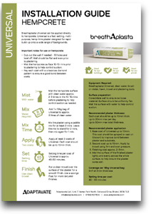Installation Guide - Universal: Hempcrete