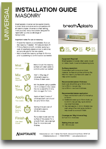 Installation Guide - Universal: Masonry